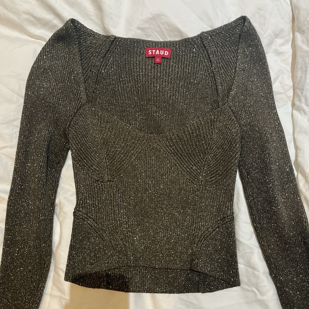Staud sparkly glitter sweater